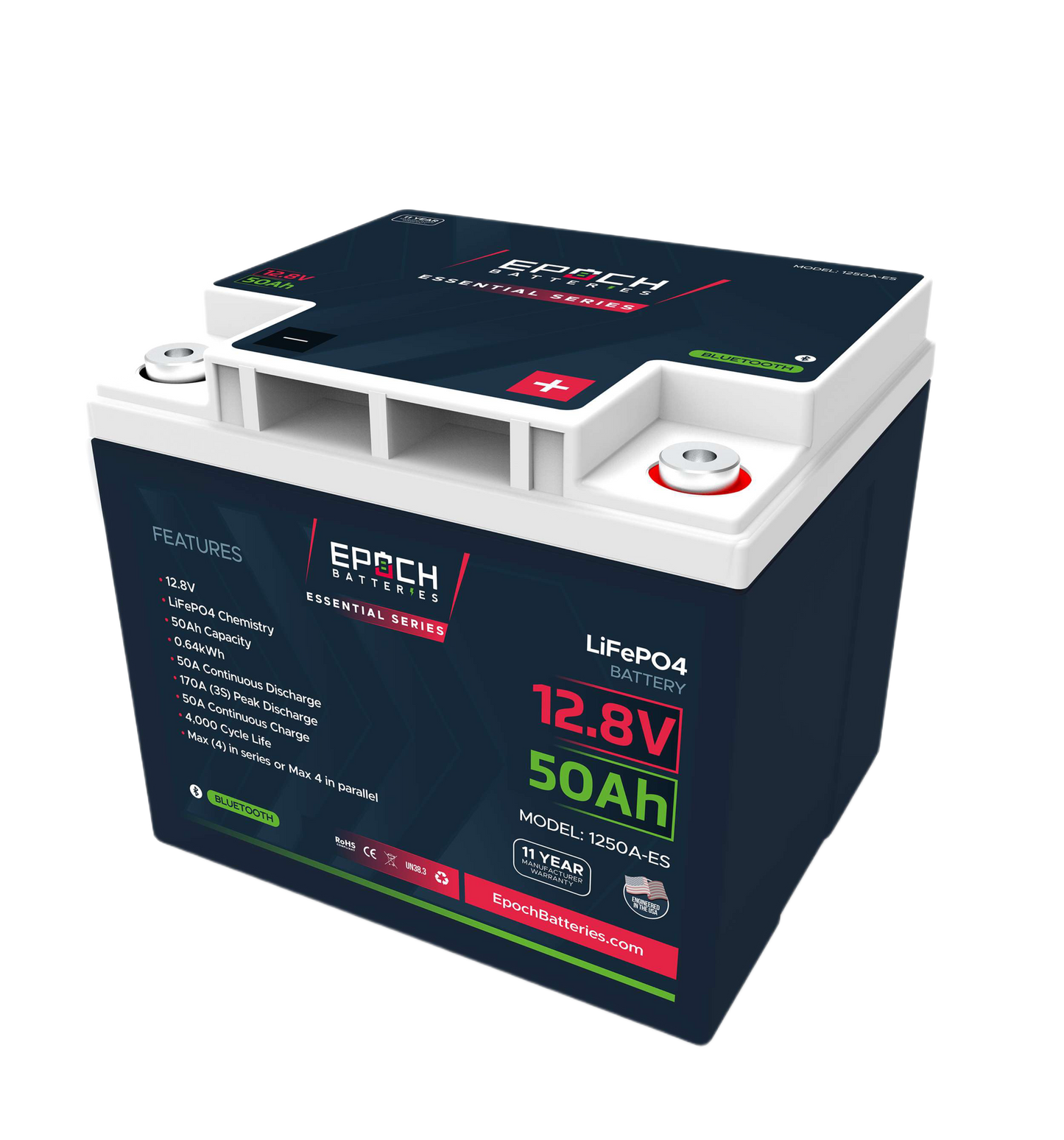 12V 50Ah | Bluetooth | LiFePO4 Battery