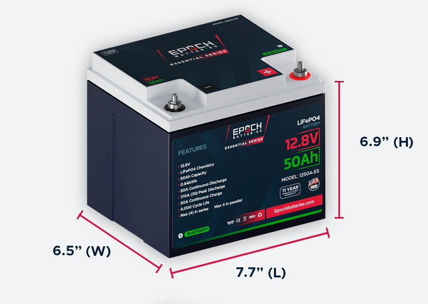 12V 50Ah | Bluetooth | LiFePO4 Battery