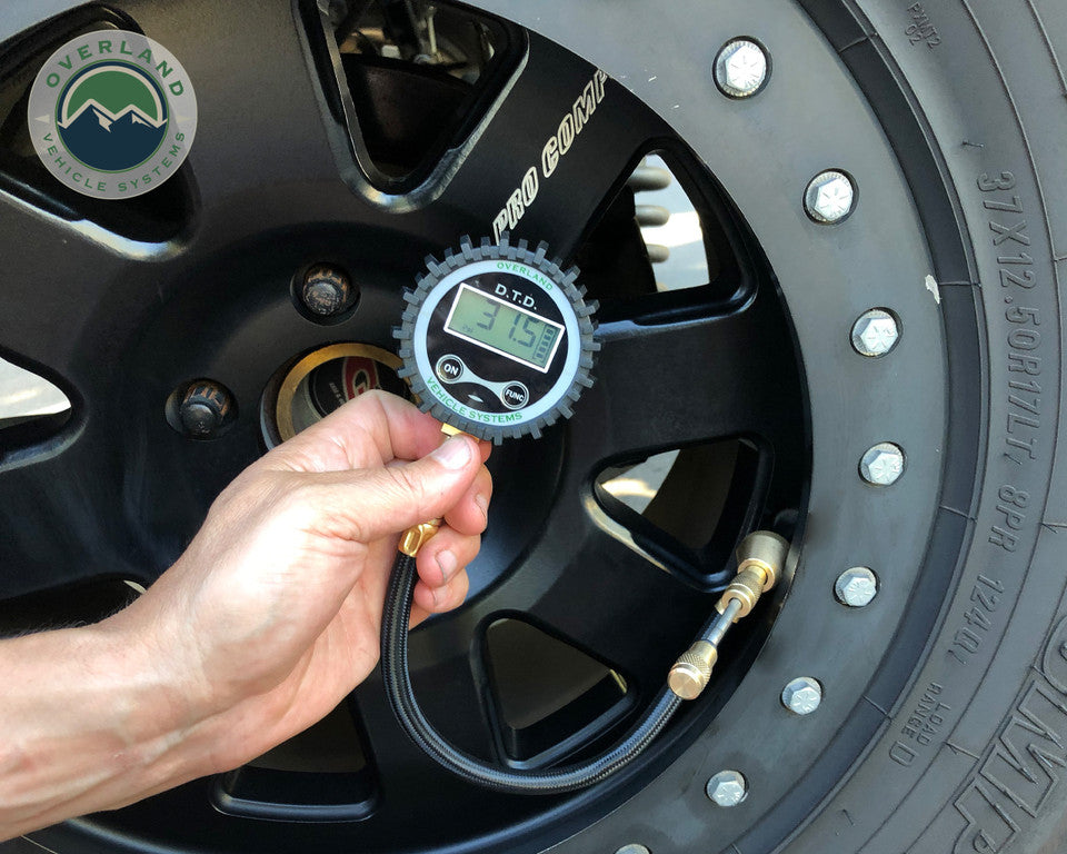 Digital Tire Deflator, Digital Tire Gauge, And 53 Tire Repair Kit - Combo Kit