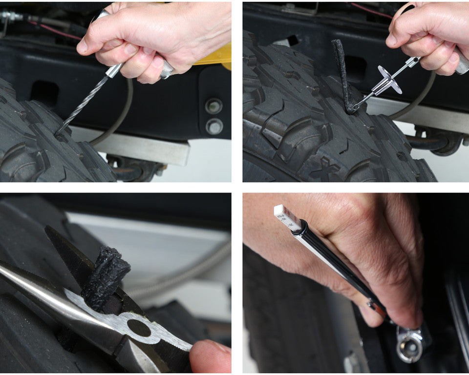 Digital Tire Deflator, Digital Tire Gauge, And 53 Tire Repair Kit - Combo Kit
