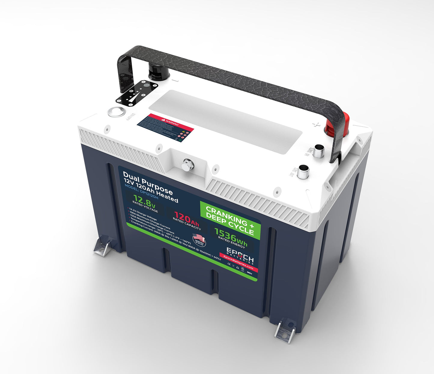12V 120AH - GROUP 27 - CRANKING & DEEP CYCLE LITHIUM BATTERY (DUAL PURPOSE)