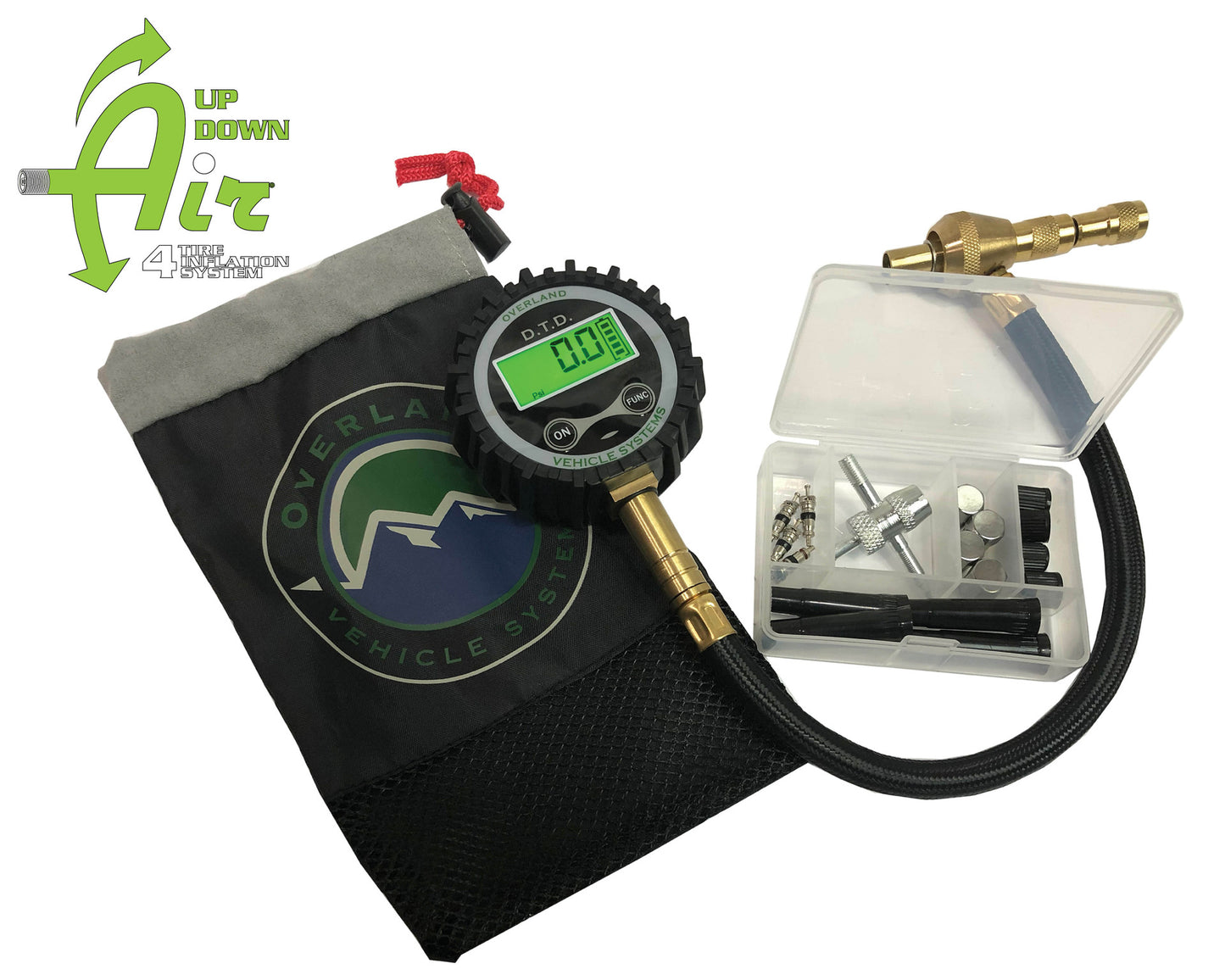 Digital Tire Deflator With Valve Kit & Storage Bag