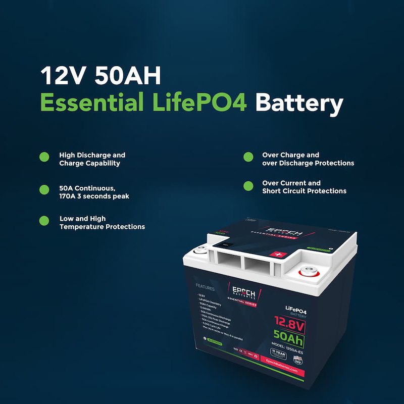 12V 50Ah | Bluetooth | LiFePO4 Battery