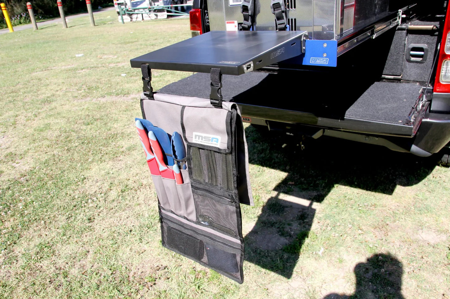 STRAIGHT SLIDE CLIP-ON TABLE WITH CUTLERY ROLL