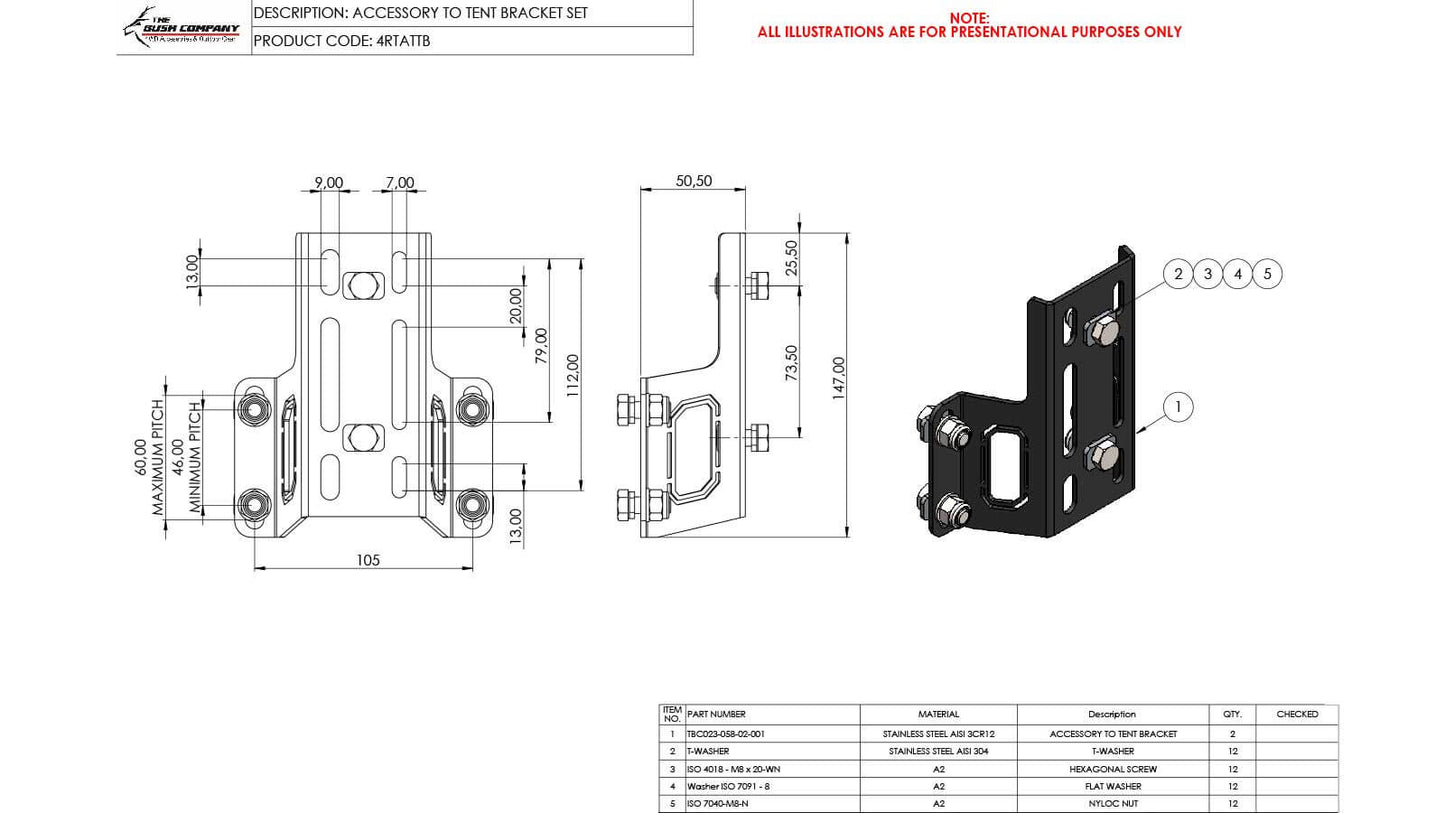 Outhouse to Tent Bracket