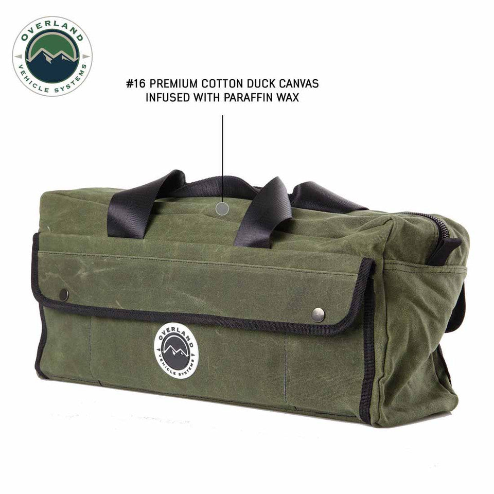 Small Duffle Bag with Handle & Straps - #16 Waxed Canvas Storage
