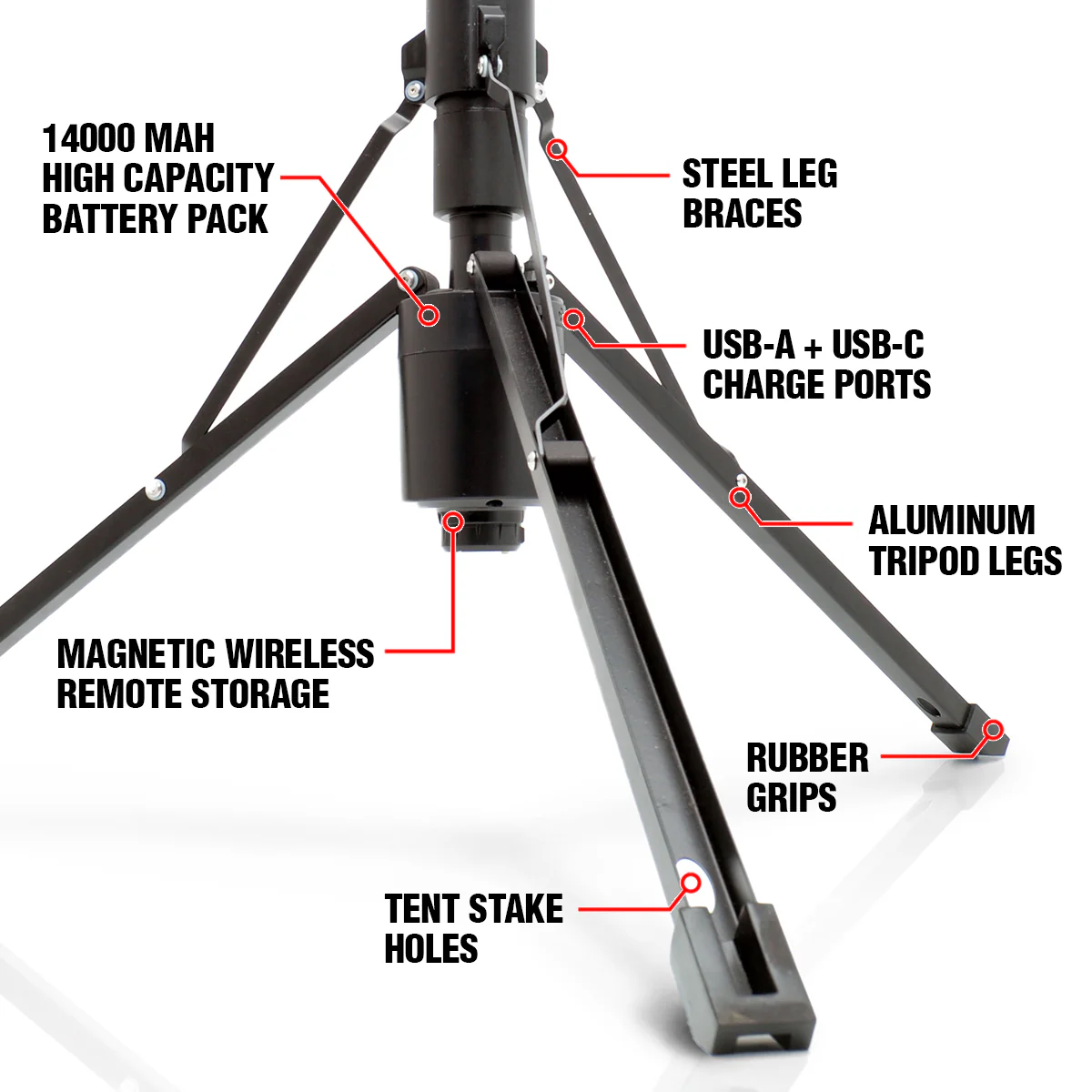 STKR CONCEPTS FLi-OVERLANDER 10' Telescoping Light with Wireless Remote