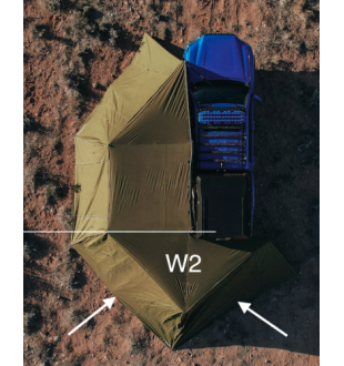 Wall 1 & Wall 2 - 270° PEREGRINE AWNING LEFT-HAND MOUNTED (US DRIVERS-SIDE)