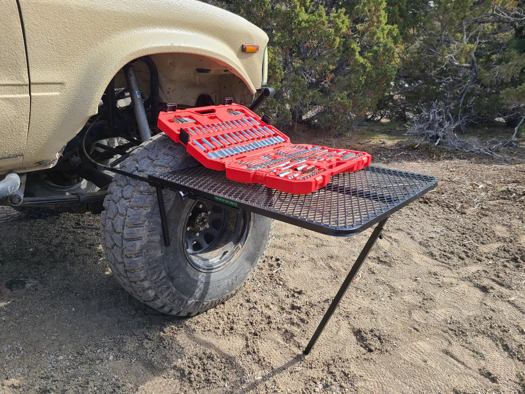 Large Aluminum Tire Table for Overland Camping