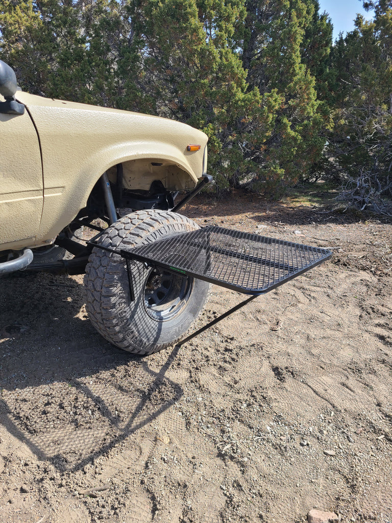 Large Aluminum Tire Table for Overland Camping