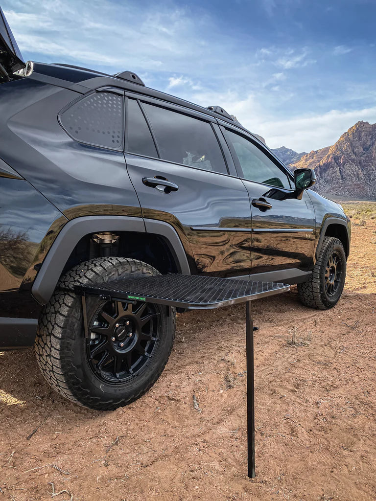 Large Black Steel Tire Table