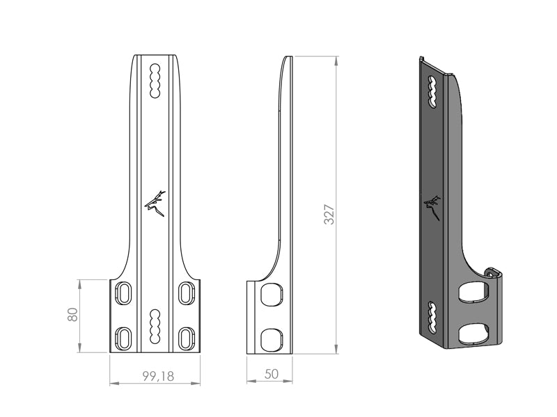 MAXTRAX Rooftop Tent Side Mount Bracket Set