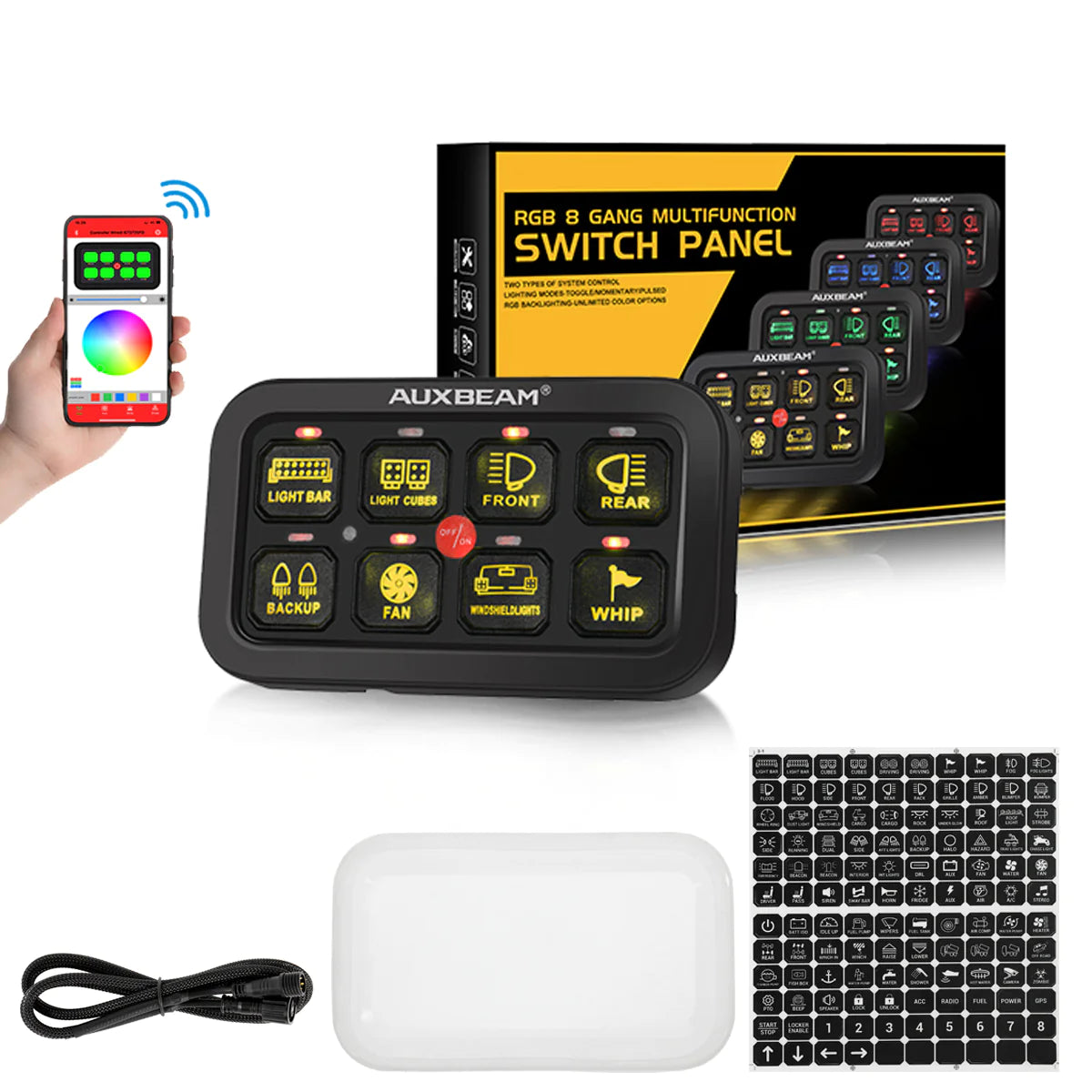 8 Gang Switch Panel w/Phone App