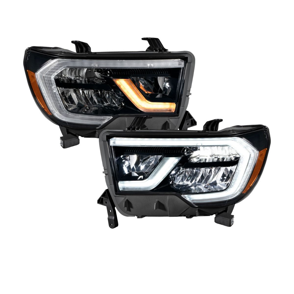 Spec-D Tuning LED Projector Headlights – 2007-2013 Toyota Tundra, Jet Black Housing