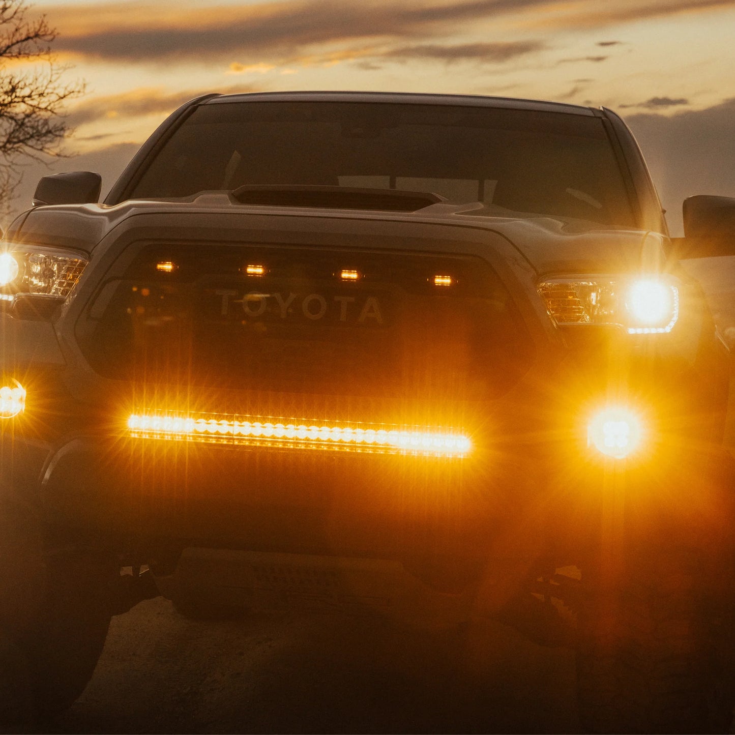 Toyota Tacoma - Behind The Grille - 30 Inch Light Bar - Amber Lens