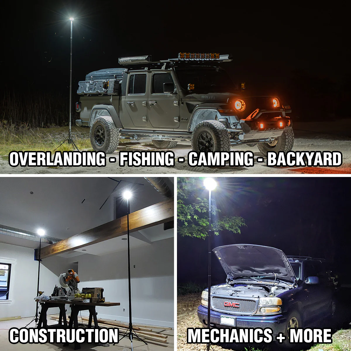 STKR CONCEPTS FLi-OVERLANDER 10' Telescoping Light with Wireless Remote