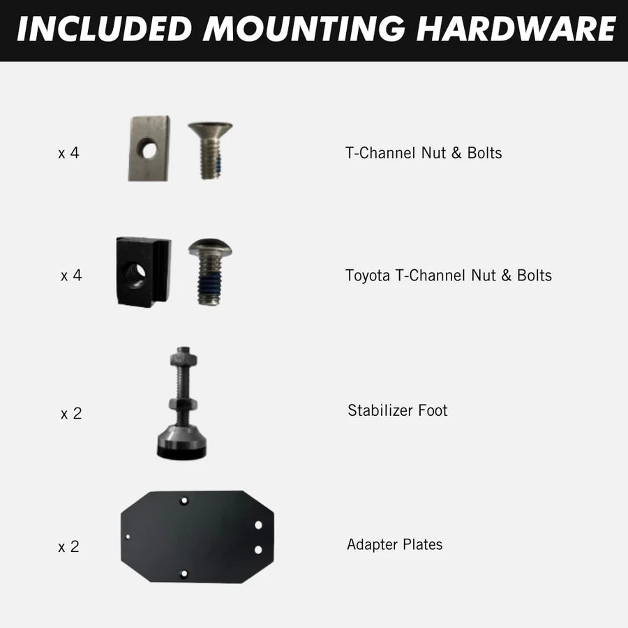 RACK SHOWER ADAPTER BRACKETS FOR BED RAILS