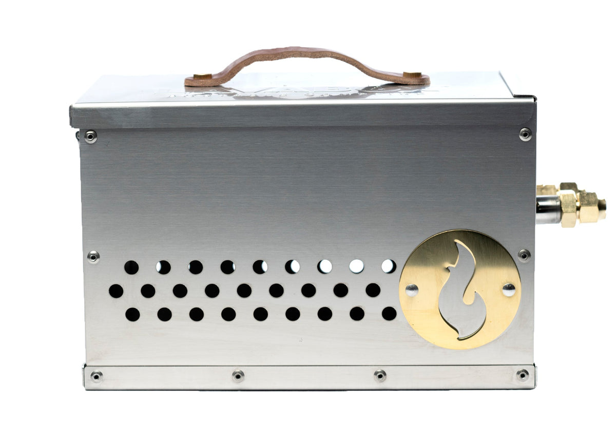 Reserve the Hekla now! The Hekla: 304 Sexy Stainless Steel LavaBox with Dual-Burner