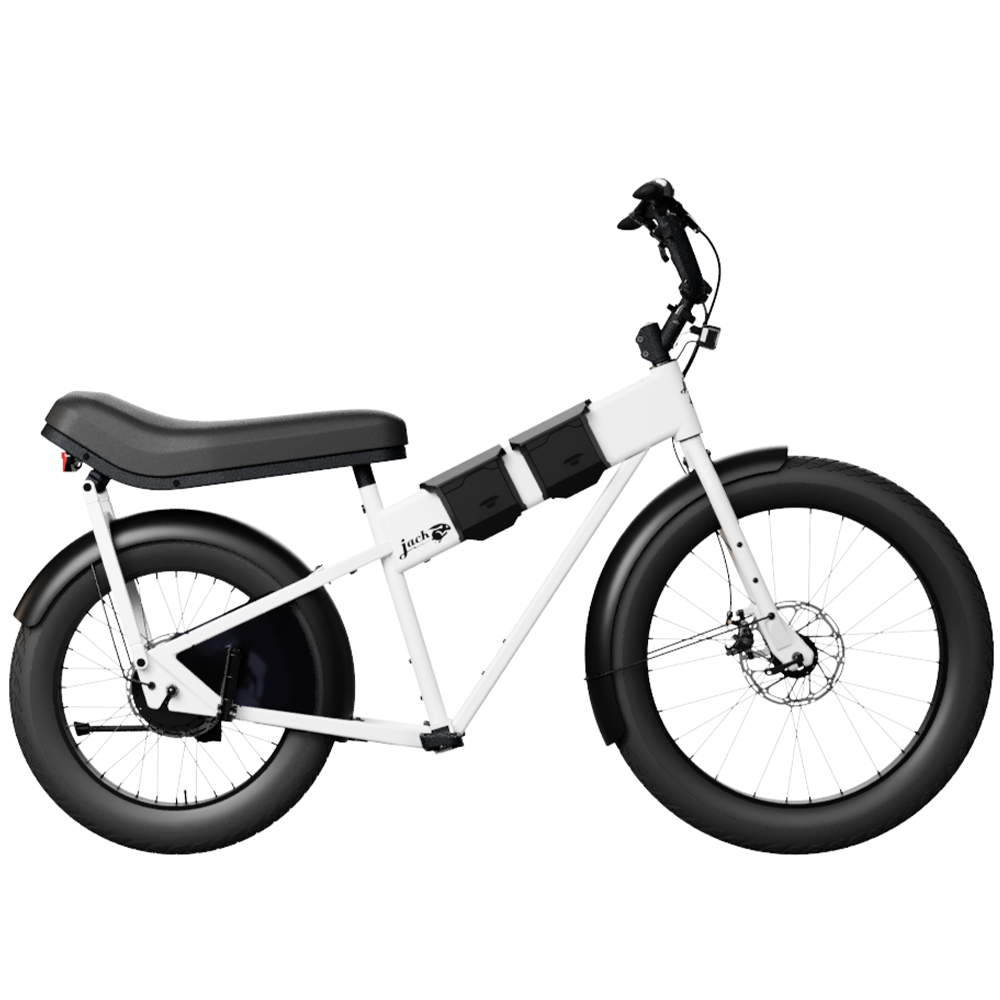 JackRabbit MG Doble - Lightweight 2-Up Seat Micro Hauler, White