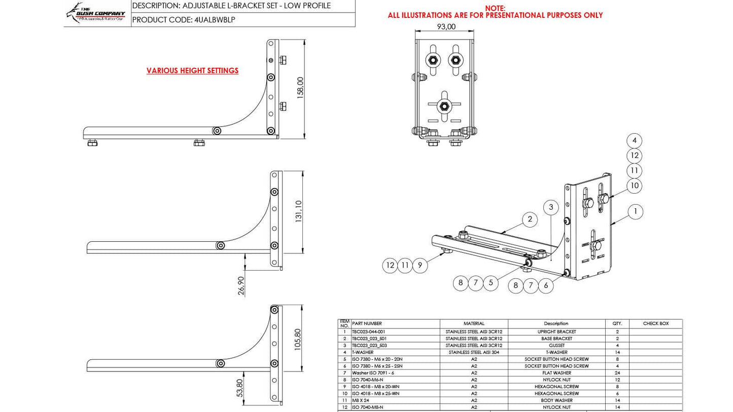 Low Profile L Bracket