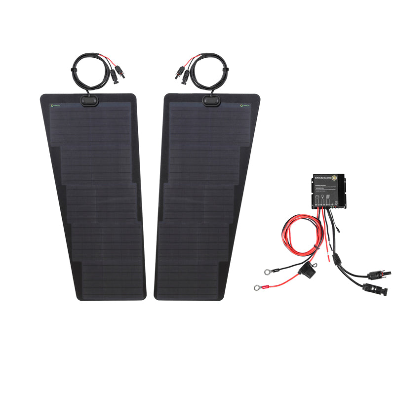 Toyota LandCruiser (1984 on) Troopy 70 Series (J70) Lensun 80W Hood Flexible Solar Panel-3
