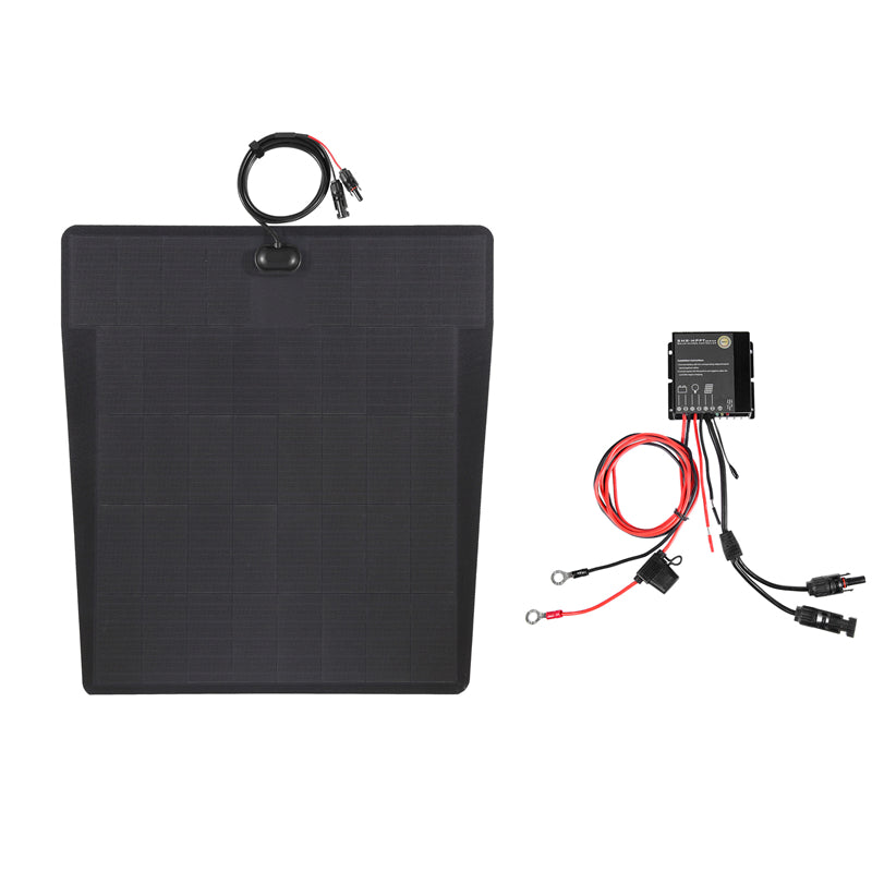 Toyota LandCruiser 60 Series J60 Lensun 100W Hood Flexible Solar Panel-4