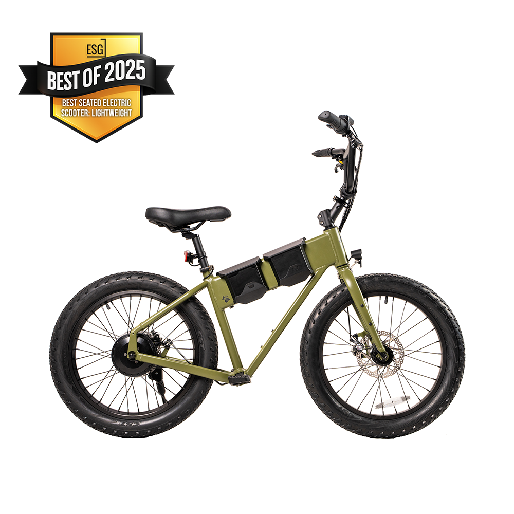 JackRabbit XG Pro - Lightweight & Compact "Big" Pro Micro eBike, Army Green