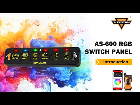 Auxbeam AS-600 Bluetooth RGB 6 Gang Slim Switch Panel with Remote