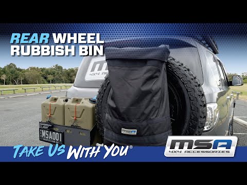 MSA4x4 Rear Wheel Rubbish Bin is a great option for managing your trash and garbage when on the trail.