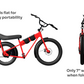 JackRabbit MG Doble - Lightweight 2-Up Seat Micro Hauler, Red