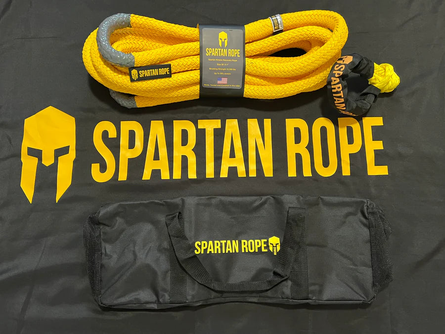 USA Made Spartan Kinetic Rope Bundle - Recovery Gear, Soft Shackle