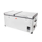 SNOWMASTER DUAL COMPARTMENT (LOW PROFILE SERIES) (LP96) STAINLESS STEEL AC/DC FRIDGE/FREEZER