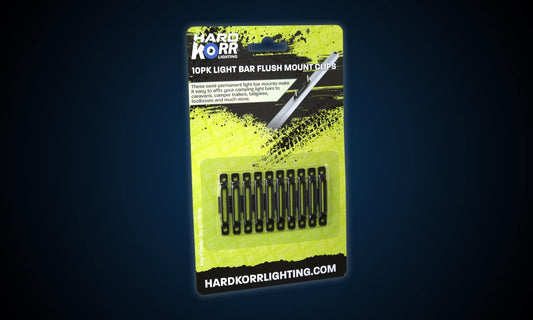 HARD KORR 10-PACK LIGHT BAR FLUSH MOUNT CLIPS